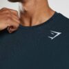 Crest Long Sleeve T-Shirt Navy - immagine 3