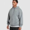 Crest Oversized Zip Up Hoodie Denim Grey - immagine 3