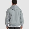 Crest Oversized Zip Up Hoodie Denim Grey - immagine 2