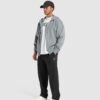 Crest Oversized Zip Up Hoodie Denim Grey - immagine 4