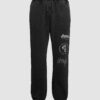Distressed Graphic Joggers Black Acid Wash - Image 13