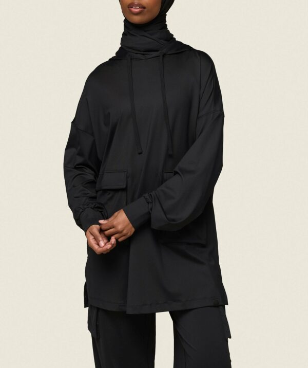 GS x Leana Deeb Oversized Hoodie Black - immagine 6