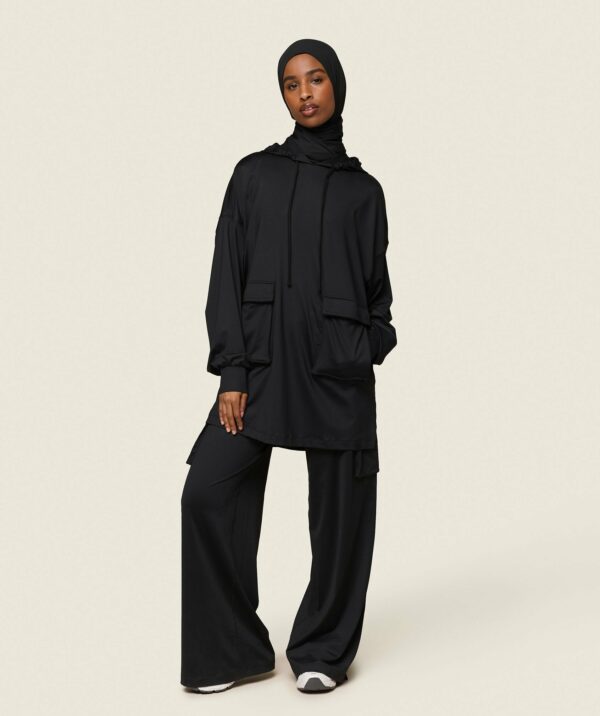GS x Leana Deeb Oversized Hoodie Black - immagine 5