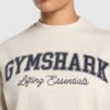 Lifting Essentials Graphic Brushed Oversized Sweatshirt Oat White - immagine 5