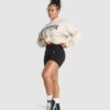 Lifting Essentials Graphic Brushed Oversized Sweatshirt Oat White - immagine 4