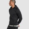 Flat Knit Zip Up Hoodie Black - immagine 3