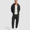 Flat Knit Zip Up Hoodie Black - immagine 4