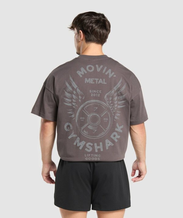 Movin' Metal Graphic T-Shirt Greyed Purple