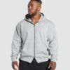 Power Zip Up Hoodie Light Grey Core Marl - immagine 2