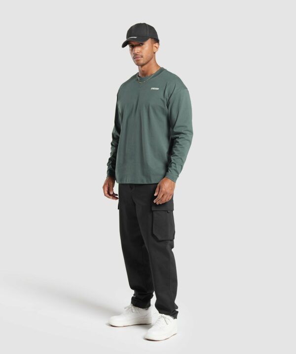 Rest Day Sweats Long Sleeve T-Shirt Slate Teal - immagine 2