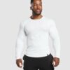Ribbed Long Sleeve T-Shirt White