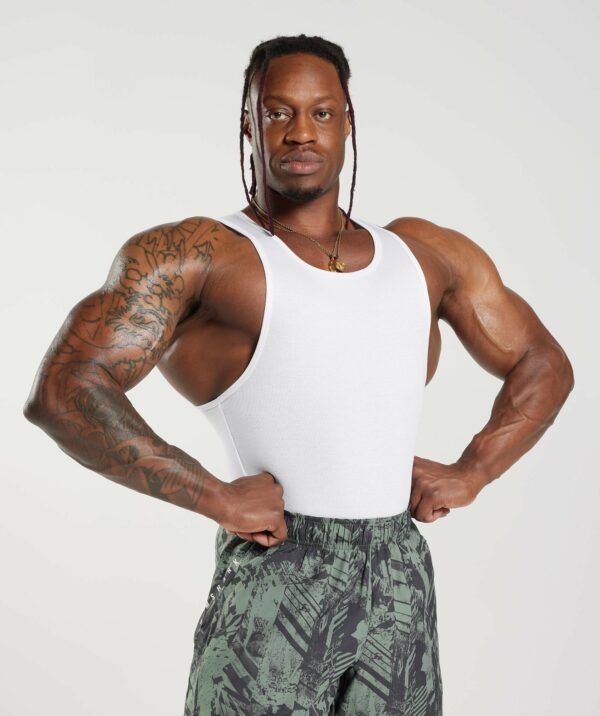 Ribbed Tank 3pk White/Black/Stone Grey Marl - immagine 8