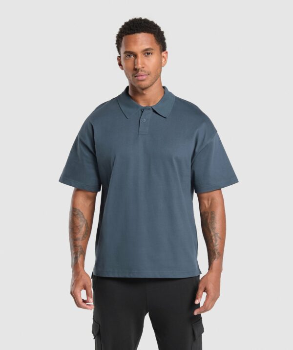 Short Sleeve Polo Cargo Blue