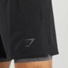 Sport 7" 2 In 1 Shorts Black/Silhouette Grey - immagine 6