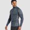 Vital Seamless 1/4 Zip Navy/Light Grey - immagine 3