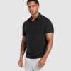 Waffle Polo Shirt Black - immagine 3
