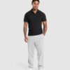Waffle Polo Shirt Black - immagine 4