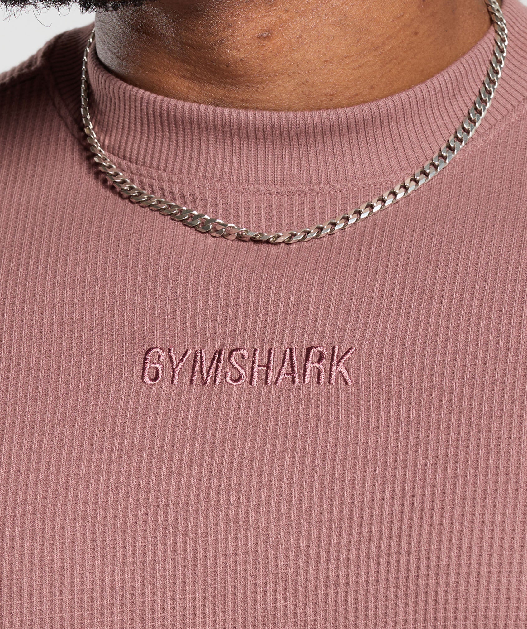 Waffle Oversized T-Shirt Brick Brown - immagine 5